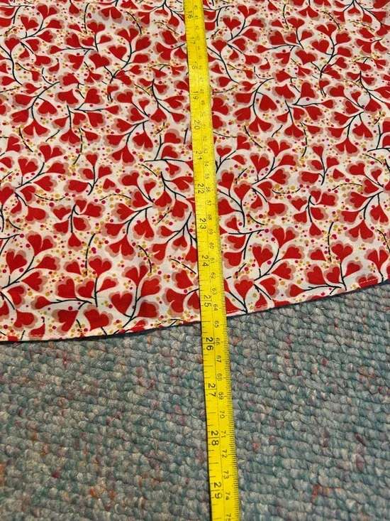 Max Studio Red Floral Tie-Neck Flutter Sleeve Blouse - Picture 7 of 9